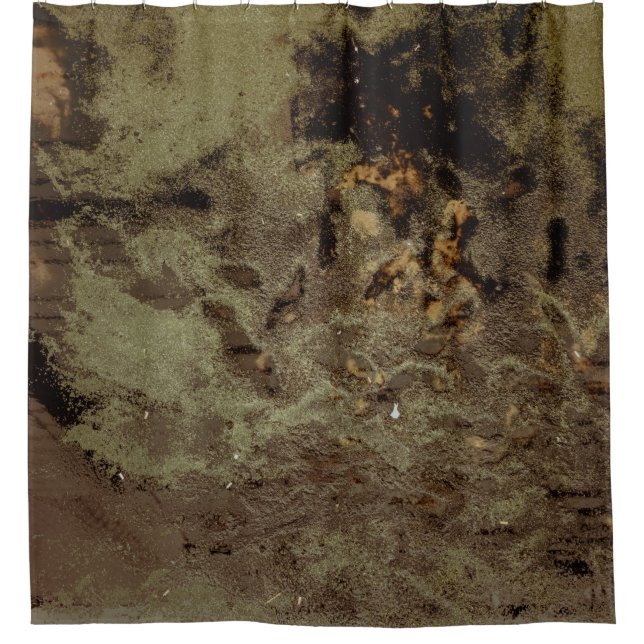 Rideaux De Douche Peinture abstraite Brown et noire (Devant)
