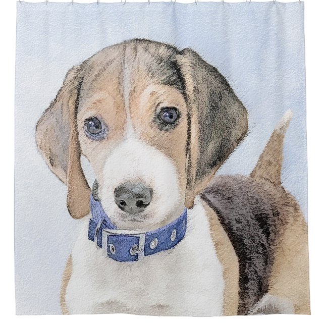 Rideaux De Douche Peinture beagle - Cute Original Chien Art (Devant)