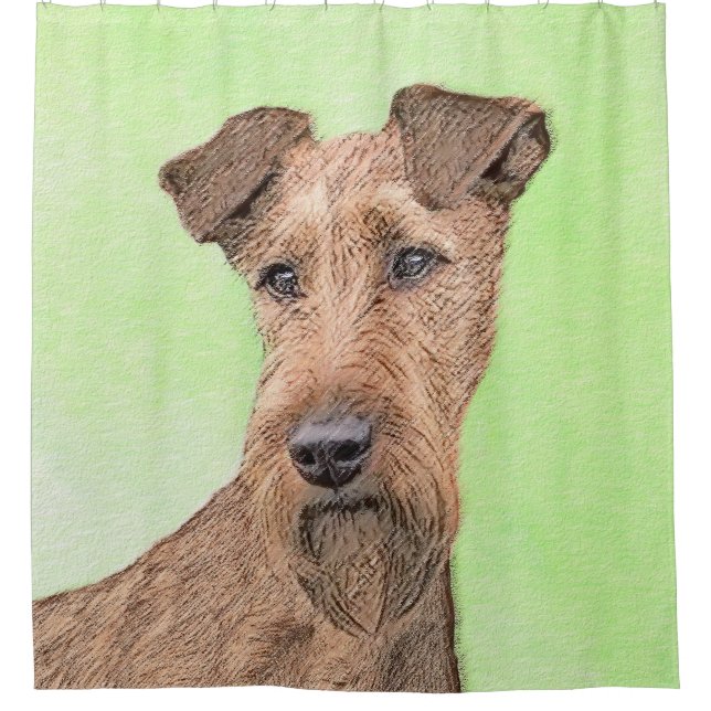 Rideaux De Douche Peinture de Terrier irlandais - Cute Original Dog  (Devant)