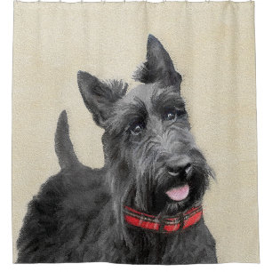 Rideaux De Douche Peinture écossaise Terrier - Cute Original Dog Ar