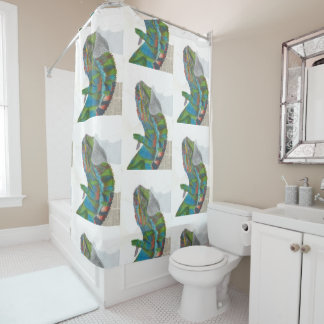Rideaux De Douche Peinture Lizard