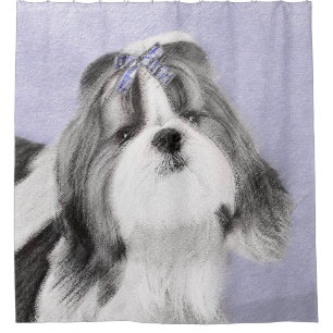 Rideaux De Douche Peinture Shih Tzu - Cute Original Chien Art