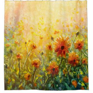 Rideaux De Douche Peintures florales de Monet : Paysage impressionni