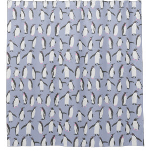 Rideaux De Douche Penguins d'hiver sans faille motif + vos idées