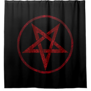 Rideaux De Douche Pentagram Red Devil