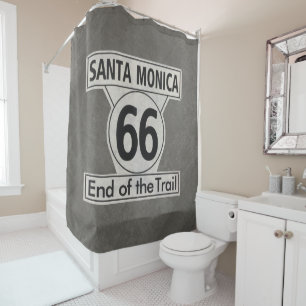 Rideaux De Douche Père Noël Monica Fin de la Route 66