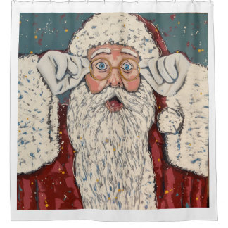 Rideaux De Douche Père Noël Surpris