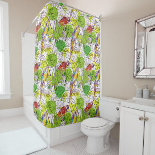 Rideaux De Douche Perroquets tropicaux
