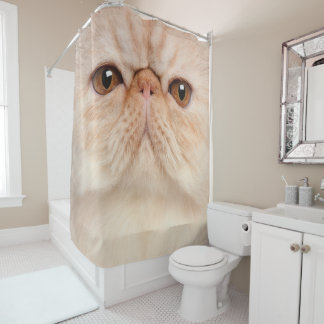 Rideaux De Douche Persian Cat Face Shower Curtain