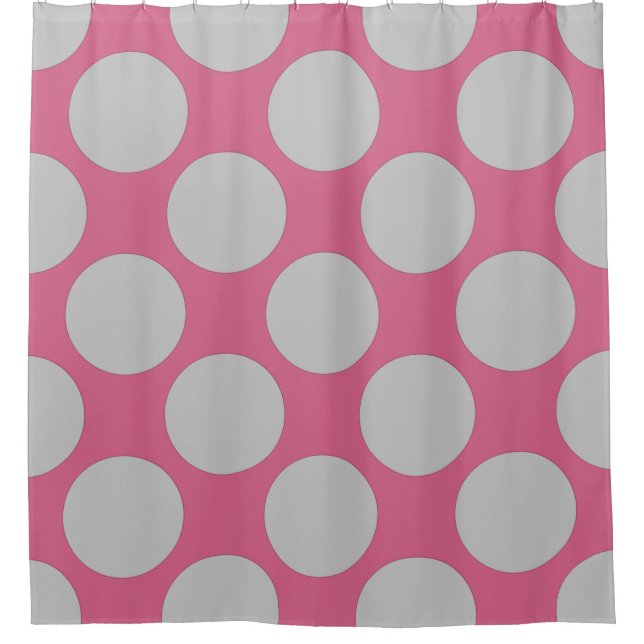 Rideaux De Douche Personnalisable Pois Motif n'importe quelle couleu (Devant)