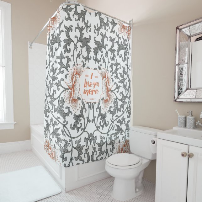 Rideaux De Douche Personnaliser pour dire n'importe quoi Motif Flora (En situation)