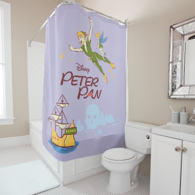 Rideaux De Douche Peter Pan et Tinkerbell (En situation)