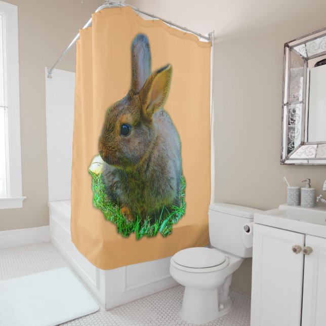 Rideaux De Douche Petit Lapin (En situation)