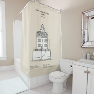 Rideaux De Douche Phare de New London Ledge - Connecticut - SBD