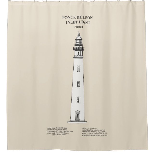 Rideaux De Douche Phare de Ponce de Leon Inlet - Floride - SBD (Devant)
