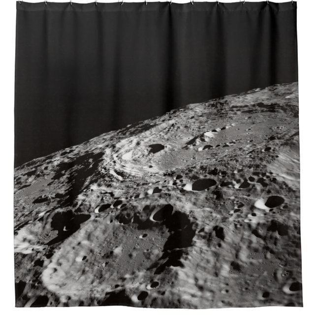 RIDEAUX DE DOUCHE PHOTO DE LA SURFACE DE LA LUNE (Devant)