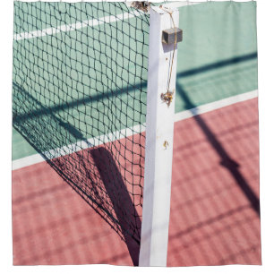 RIDEAUX DE DOUCHE PHOTO D'UN BILLET SUR UN CÔTÉ D'UN TENNIS N