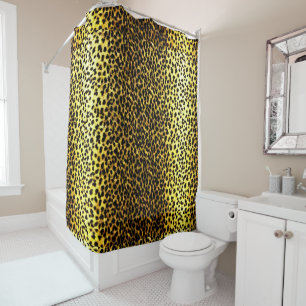 Rideaux De Douche Photo Faux Leopard Fur Imprimer Papier peint