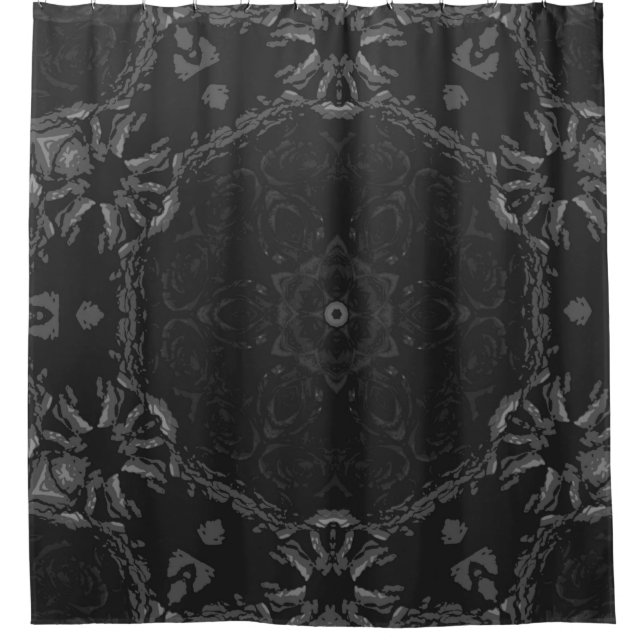 Rideaux De Douche Photographie victorienne de Black Goth Filigree (Devant)
