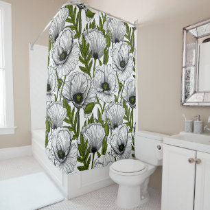 Rideaux De Douche Photos blanches sur blanc