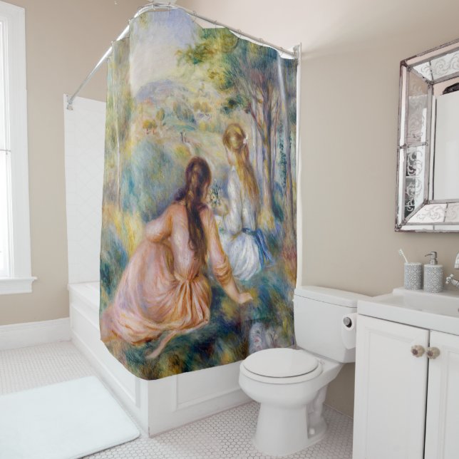 Rideaux De Douche Pierre-Auguste Renoir - Dans le pré (En situation)