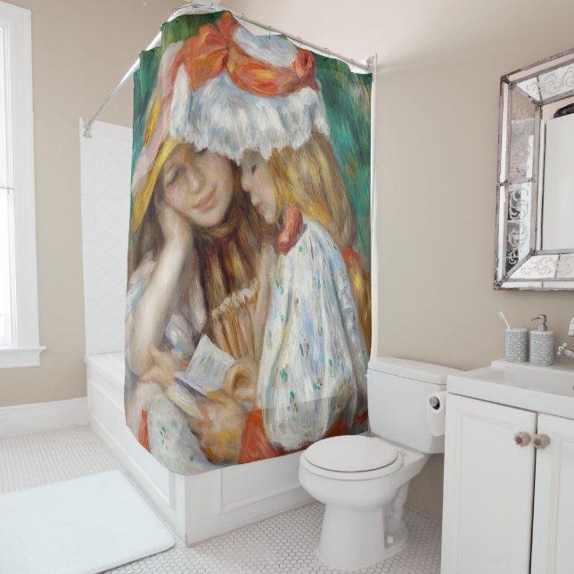 Rideaux De Douche Pierre-Auguste Renoir - Deux Filles Lecture (En situation)