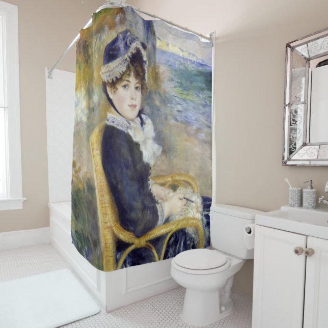 Rideaux De Douche Pierre-Auguste Renoir - En bord de mer (En situation)