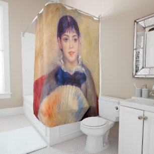 Rideaux De Douche Pierre-Auguste Renoir - Fille avec un ventilateur