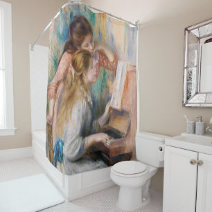 Rideaux De Douche Pierre Auguste Renoir - Jeunes filles au piano