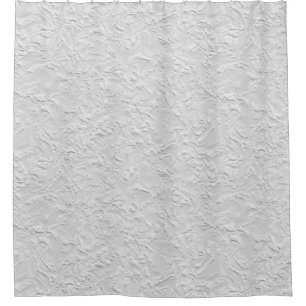 Rideaux De Douche Pierre texturée blanche, Art Abstrait monochrome