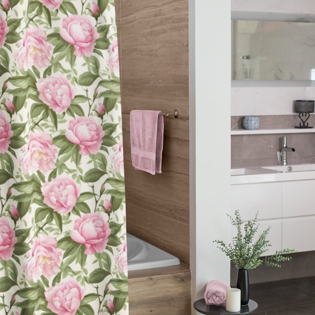 Rideaux De Douche Pies roses (Créateur téléchargé)