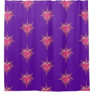 Rideaux De Douche Pink Barbed Heart Cybersigilism Shower Curtain