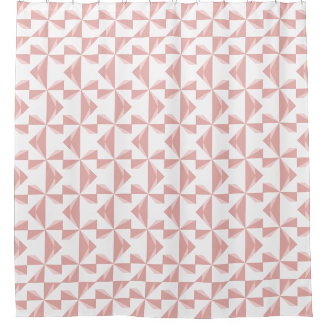 Rideaux De Douche Pinwheel Rose poussiéreux (Devant)