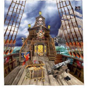 RIDEAUX DE DOUCHE PIRATES BUTIN VOLÉ