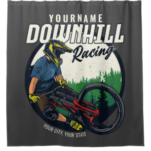 Rideaux De Douche Piste VTT de descente personnalisée