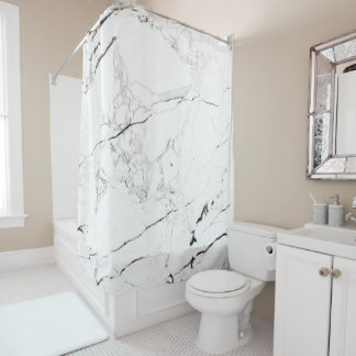 Rideaux De Douche PixDezines MARBRE BLANC
