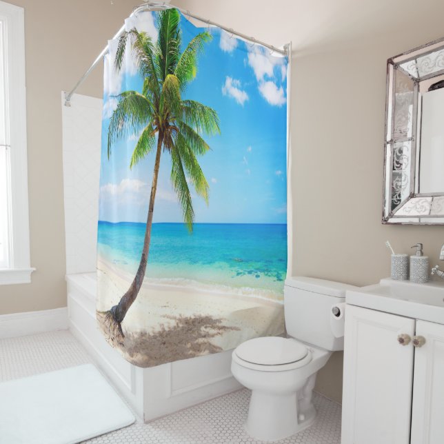 Rideaux De Douche Plage (En situation)