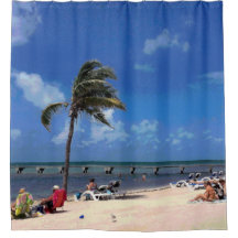Plage avec Palm de coco