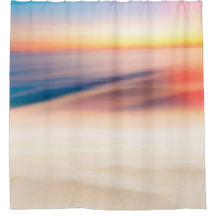 Rideaux De Douche Plage de coucher de soleil tropical de Blur avec s