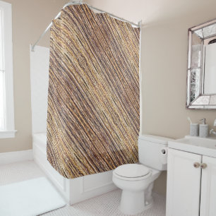 Rideaux De Douche plage de style île tropicale rustique tissé en osi
