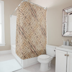 Rideaux De Douche plage rustique île tropicale tissée