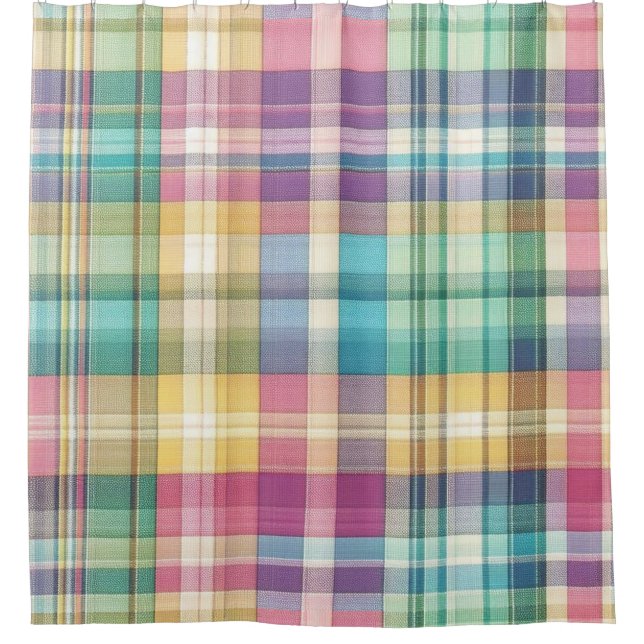 Rideaux De Douche Plaid au printemps/Pâques/tartan (Devant)