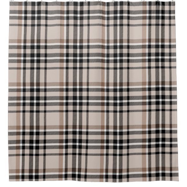 Rideaux De Douche Plaid beige (Devant)
