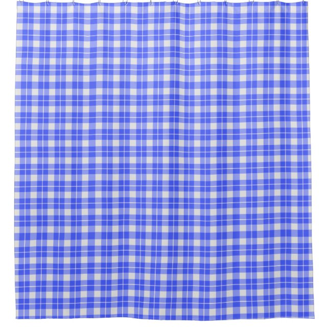 Rideaux De Douche Plaid bleu (Devant)