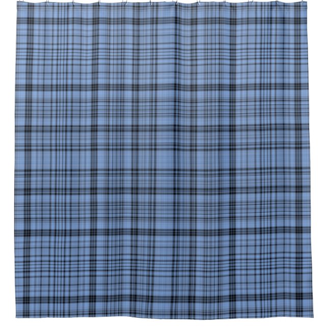 Rideaux De Douche Plaid de bleu de bleuet (Devant)