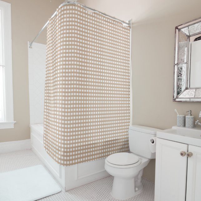 Rideaux De Douche Plaid de guingan (En situation)