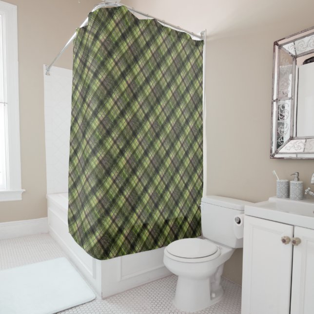 Rideaux De Douche Plaid écossais écossais écossais écossais classiqu (En situation)