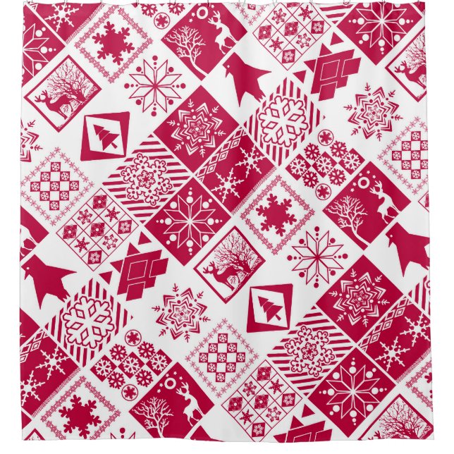 Rideaux De Douche Plaid scandinave (Devant)