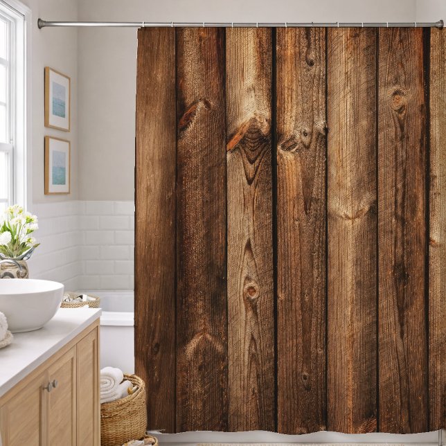 Rideaux De Douche Planches de bois  (Créateur téléchargé)