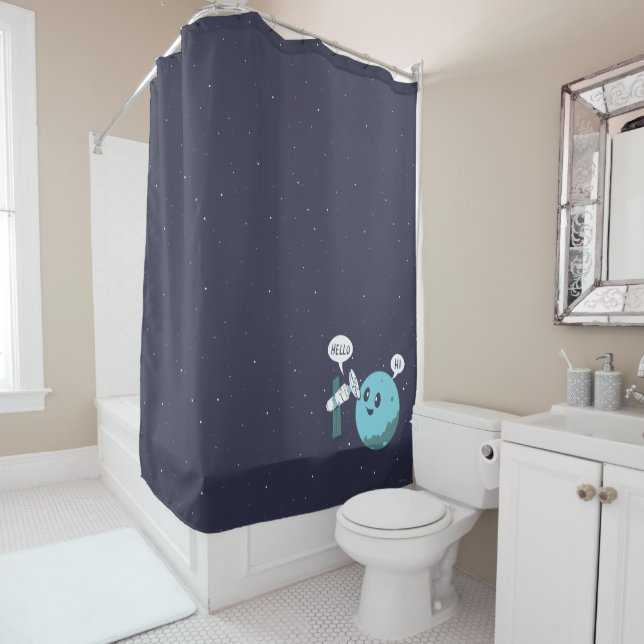 Rideaux De Douche Planète (En situation)